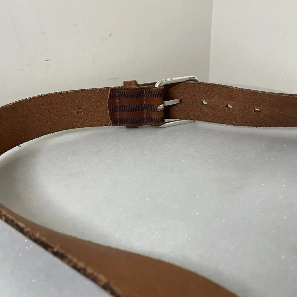 Maus & Hoffman Belt Men Genuine Leather Brown Sz 44 Designer